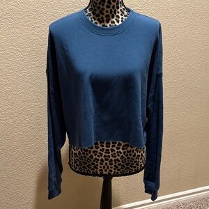 WeWoreWhat Teal Long Sleeve Sweatshirt